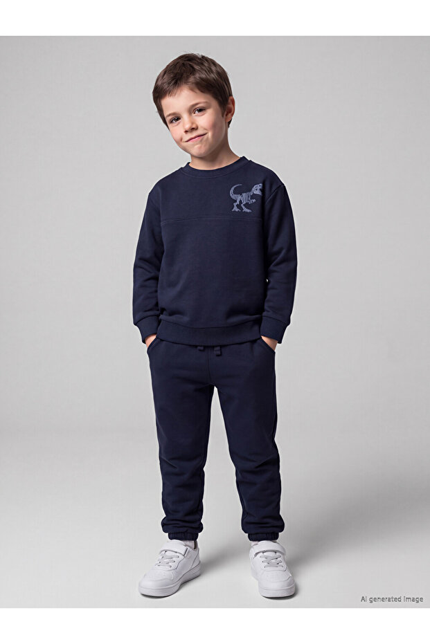 Dinosaur Printed Boys' Tracksuit Set