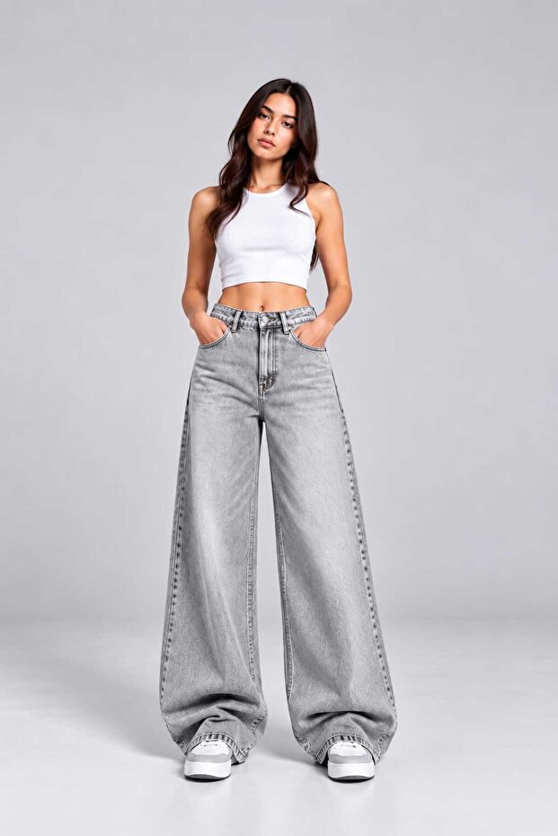 Women's Oversize Wide Leg Baggy Jean Pants