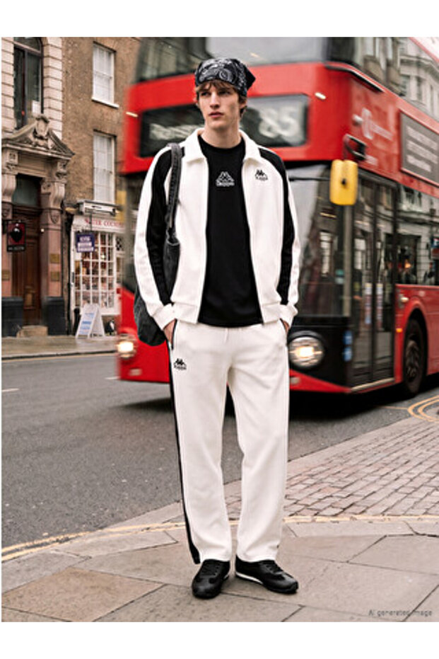 Ecru Loose Fit Men's Sweatpants