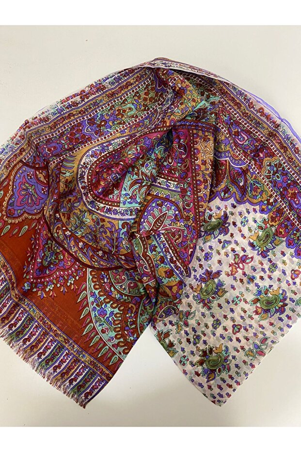 Mehlika Pattern Indian Silk Scarf Shawl