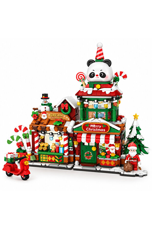 989 Pieces Christmas Themed Building Block Set Christmas Village Educational Toy for Ages 6+