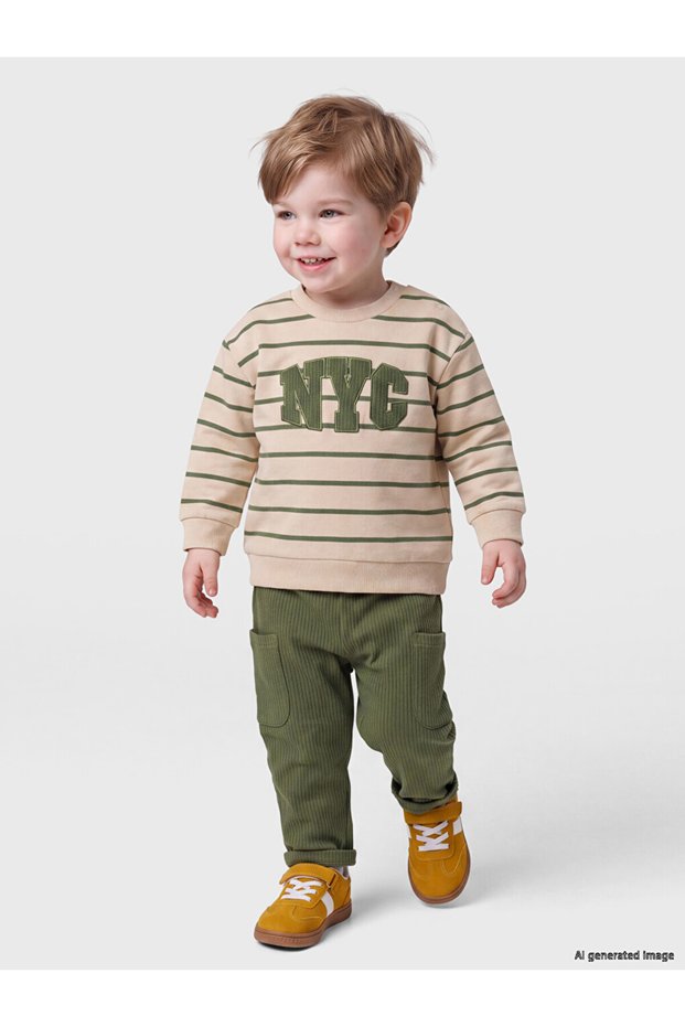 I Striped Nyc Embroidered Baby Boy Suit from Freezen Store