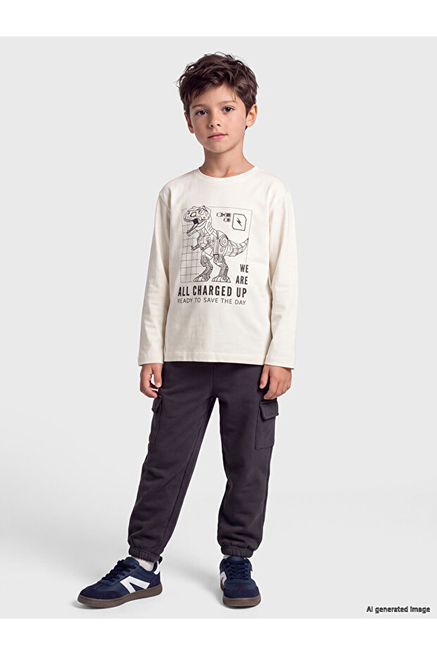 Peak New Season Anthracite Boys' Cargo Sweatpants