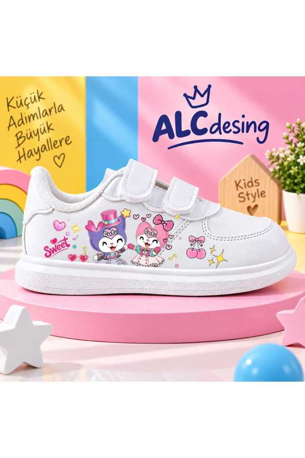 Hello Ctoromi Meldolik Designed Printed Girls' Sports Shoes Sneaker