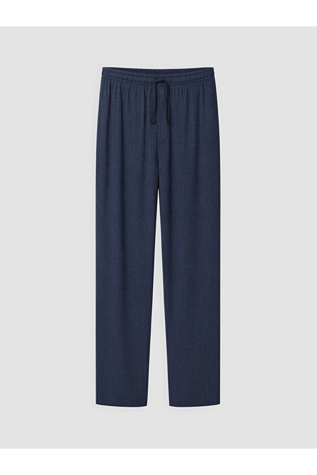 Ozmarka New Season Navy Blue Regular Fit Men's Pajama Bottoms