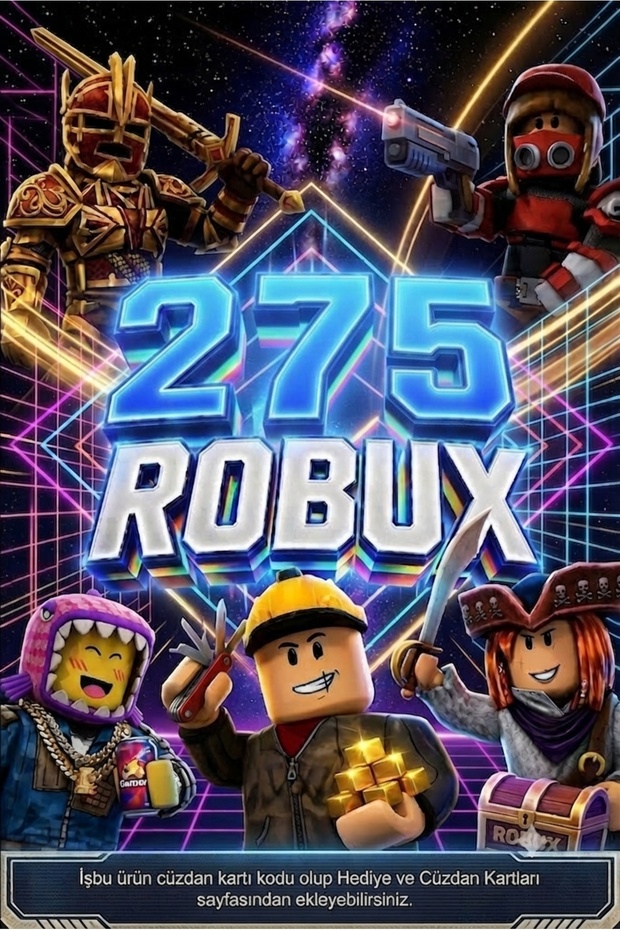 275 Robux - 2.75 $ Cüzdan Kodu