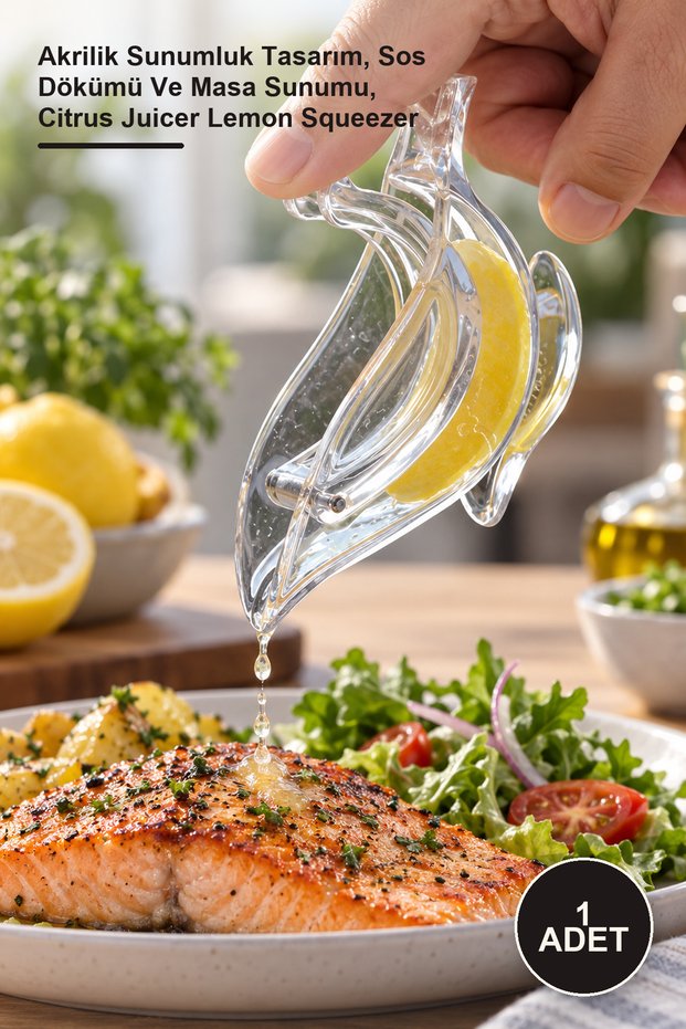 1 Piece Bird-Shaped Lemon Squeezer – Acrylic Presentation Design, Sauce Pouring and Table Presentation, Citrus Juicer Lemon Squeezer