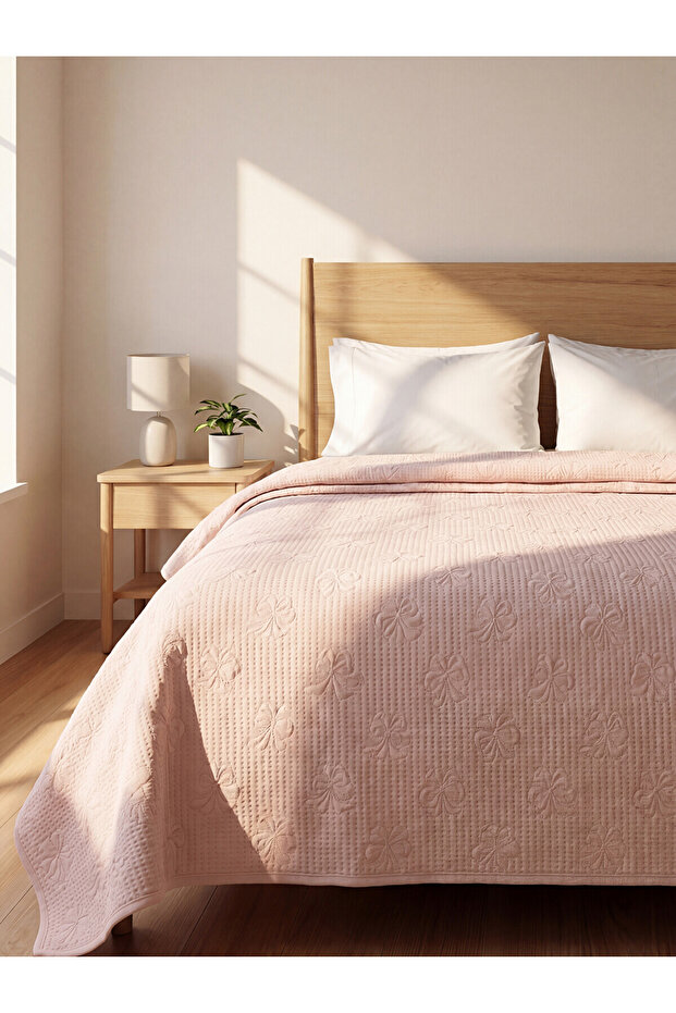 Alita City Lcw Home Pink Quilted Double Bedspread with a Difference