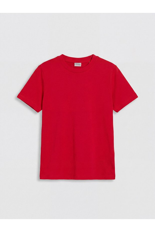 Two Mt Shop Quality Lcw Kids Red Oval Collar Short Sleeve Boys' T-Shirt