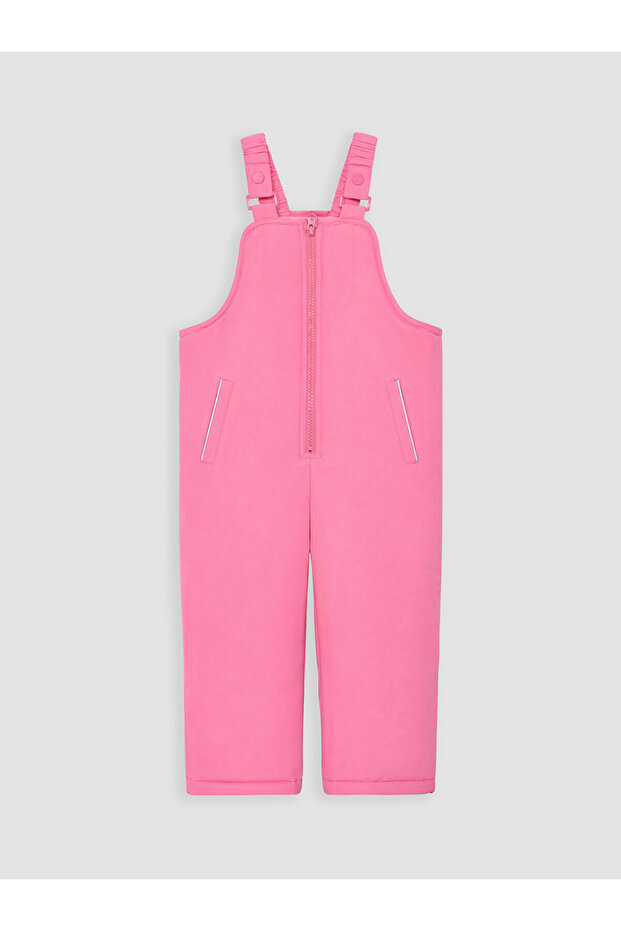 Pink Water Repellent Girls' Ski Overalls