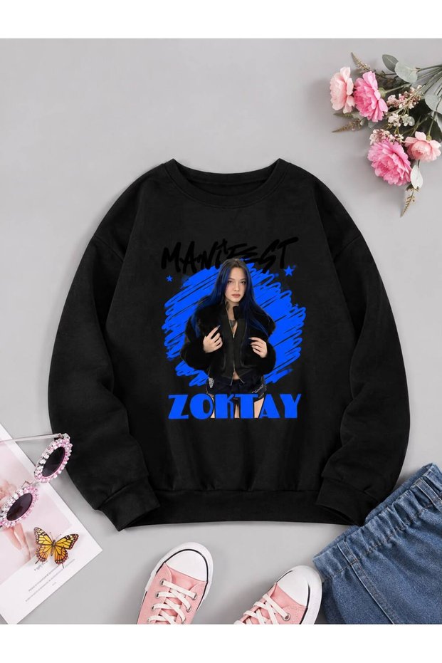 Manifest Printed Design Zoktay Sweatshirt