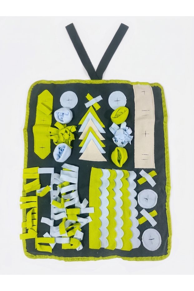 Multi-Compartment Puzzle Dog Treat and Sniffing Mat - Intelligence Enhancing Slow Feeding