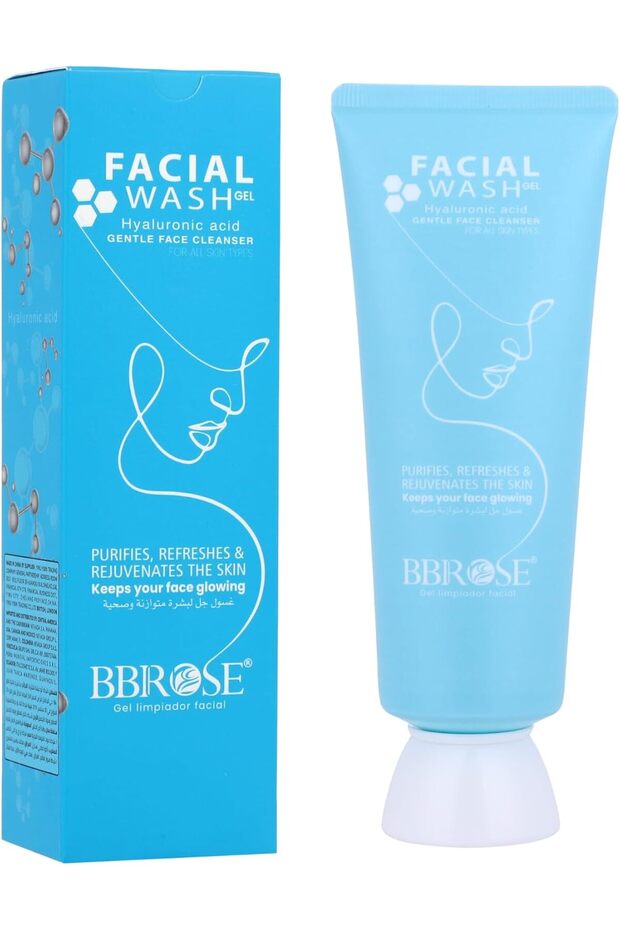 Hyaluronic Acid Foaming Face Wash Hydrating Daily Cleanser for a Soft, Plump Appearance Gentle, Non-Drying Formula for Normal, Dry & Sensitive Skin 150ml