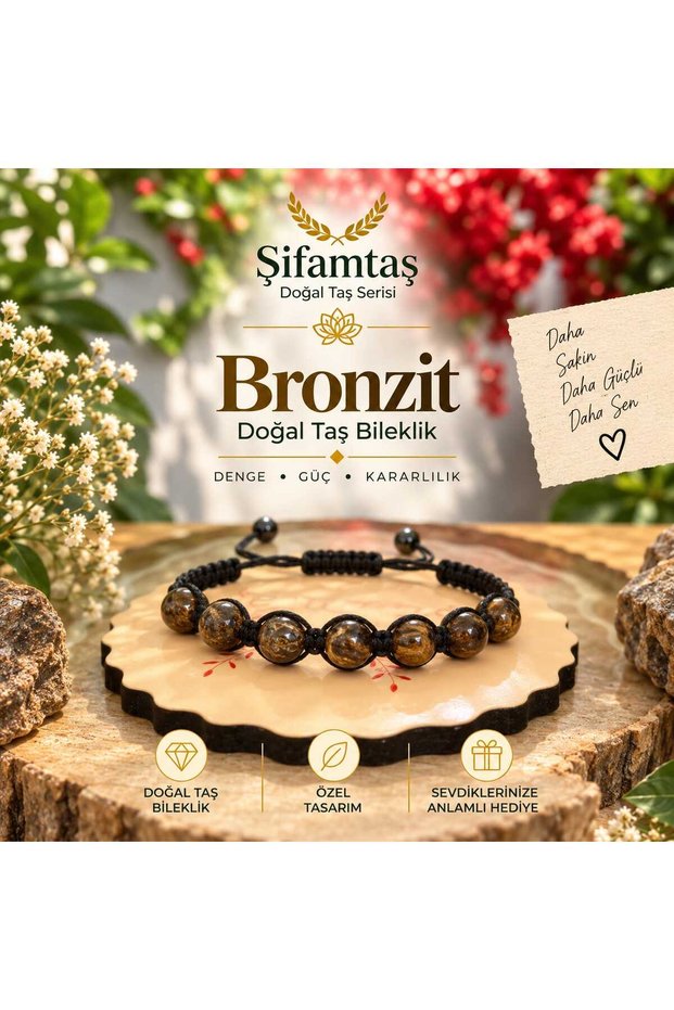 Bronzite Natural Stone String Bracelet