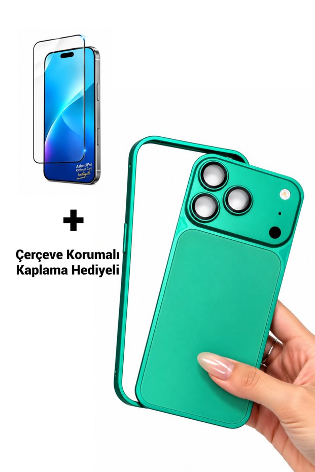 For iPhone 14Promax Phone 18Promax Metal Conversion Kit Set Case Frame Protected Cover Aslan3Pro Glass Transparent Cover