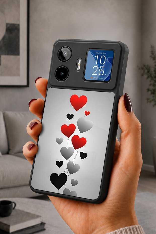 Gm 26 Pro Compatible Printed, Matte Black, Soft Silicone, Protective, Shock Absorbing Cover, Case