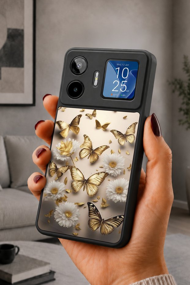 Gm 26 Pro Compatible Printed, Matte Black, Soft Silicone, Protective, Shock Absorbing Cover, Case