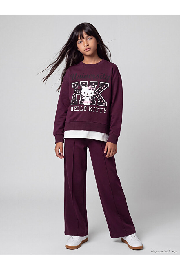 Hello Kitty Printed Girls' Tracksuit Set