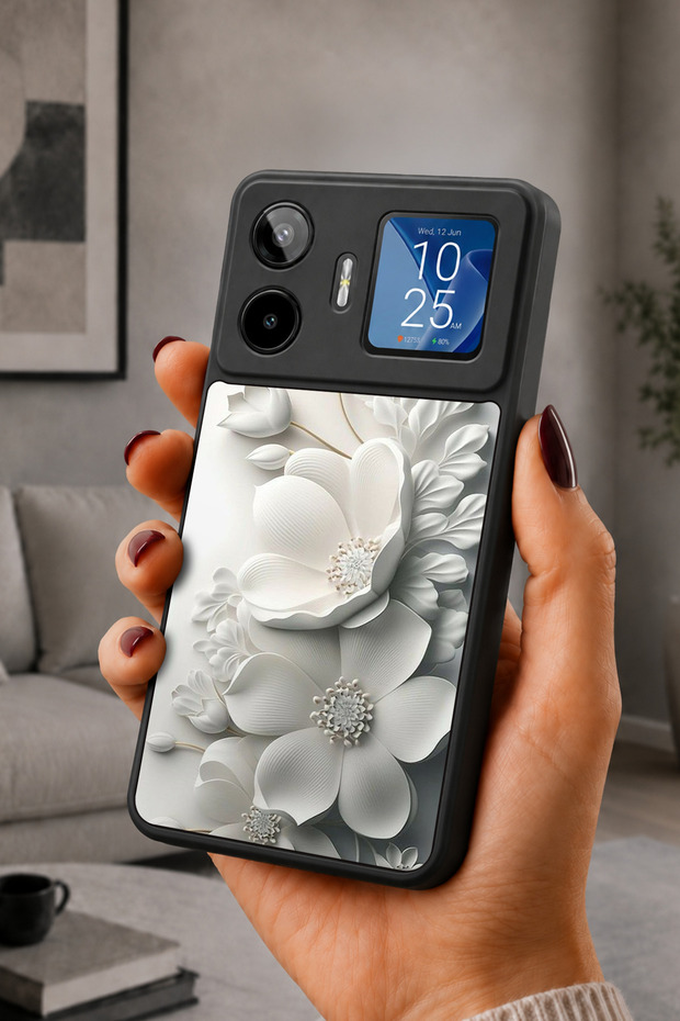 Gm 26 Pro Compatible Printed, Matte Black, Soft Silicone, Protective, Shock Absorbing Cover, Case