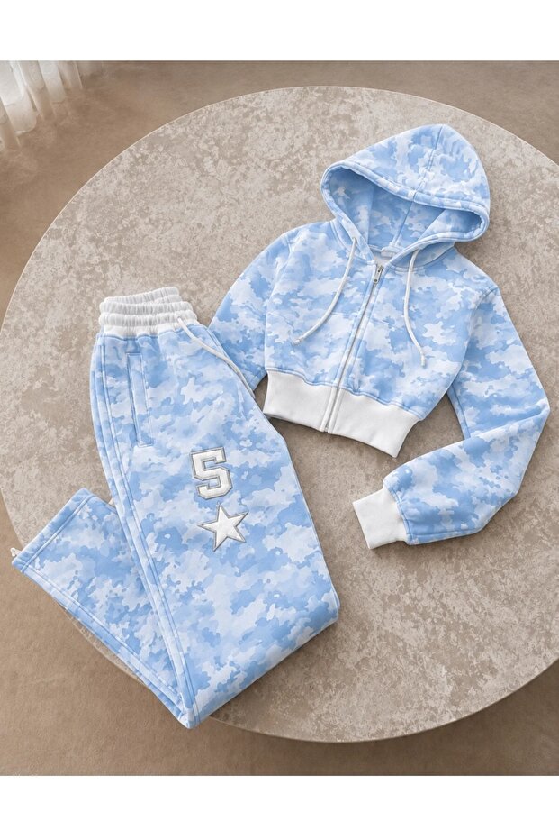 Y2K Camouflage Premium Baggy Tracksuit Set
