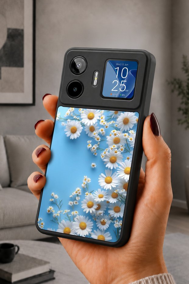Gm 26 Pro Compatible Printed, Matte Black, Soft Silicone, Protective, Shock Absorbing Cover, Case