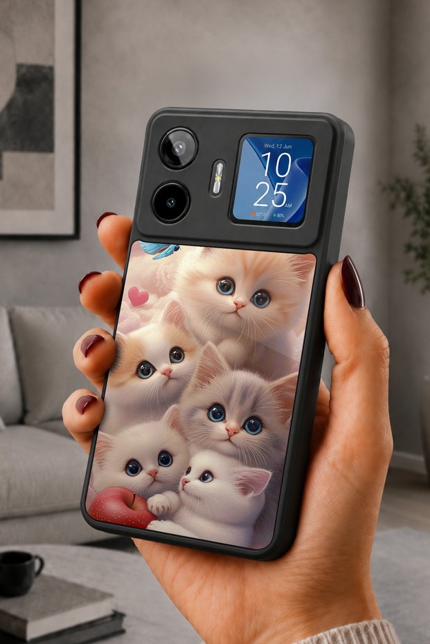 Gm 26 Pro Compatible Printed, Matte Black, Soft Silicone, Protective, Shock Absorbing Cover, Case