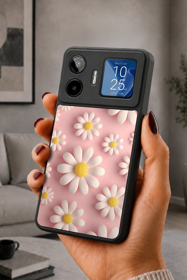 Gm 26 Pro Compatible Printed, Matte Black, Soft Silicone, Protective, Shock Absorbing Cover, Case