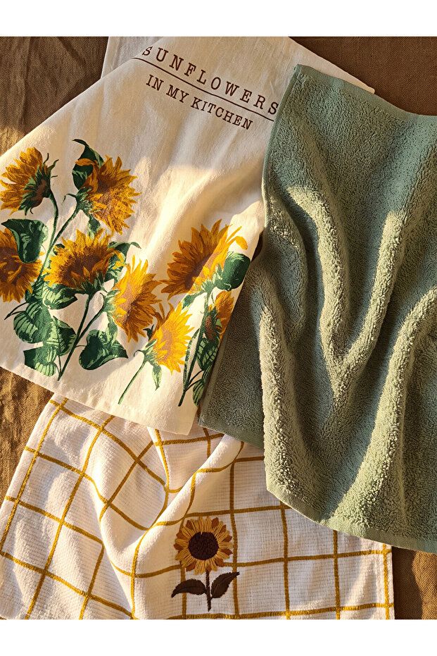 Alita City Lcw Home Ecru Curly Printed Drying Cloth with a Difference