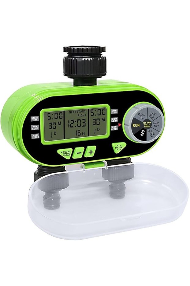 Garden Water Hose Timer with Two Outlets Irrigation Controller Watering Computer