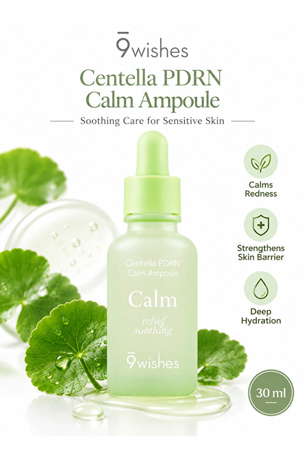 Centella PDRN Calm Ampoule | 30 ml Soothing Face Serum | Centella Asiatica PDRN | Sensitive Skin Korean Skincare