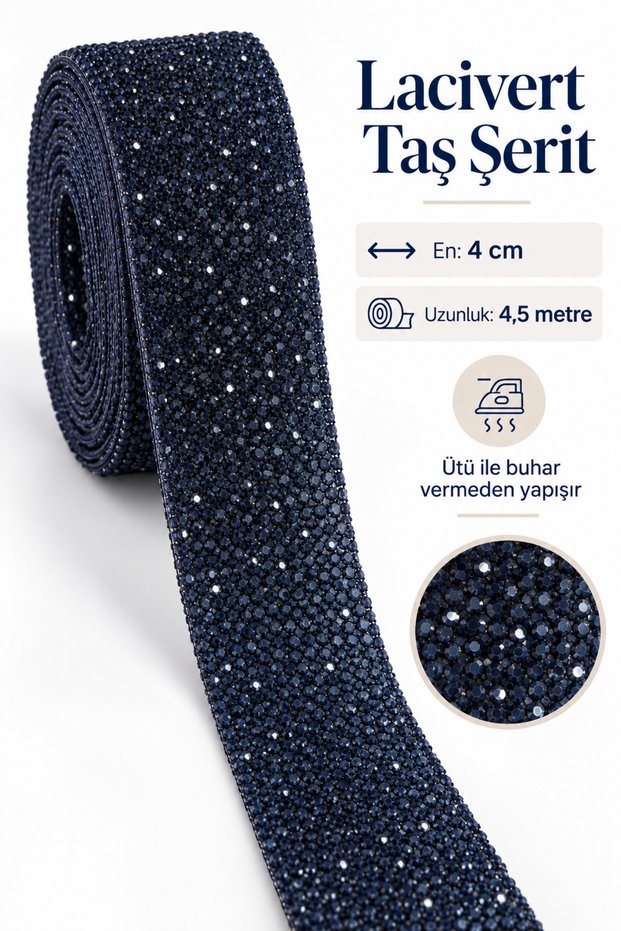 Sticky Stone Strip 4 cm – 1 Roll 4.5 Meters |   Evening Dress Waist Decoration Crystal Strip**
