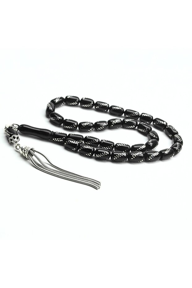 Double Wrapped Capsule Cut Stone Rosary