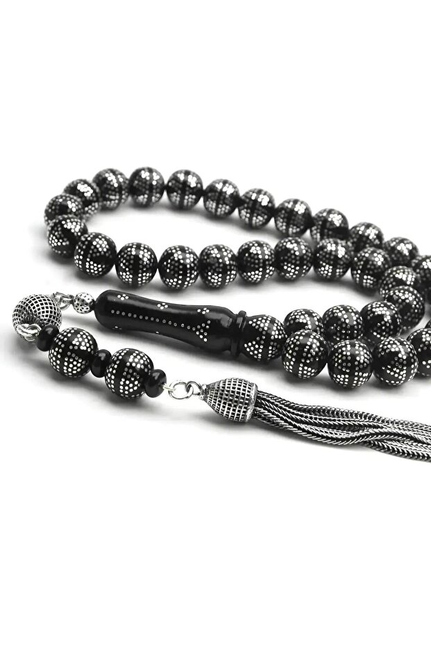 Sphere Cut Crown Model Oltu Stone Rosary