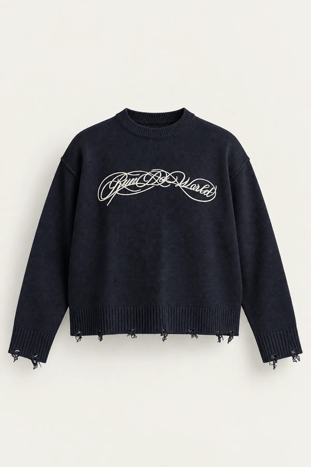 Jasper - Black - Boxy Fit Crew Neck - Men's Sweatshirt