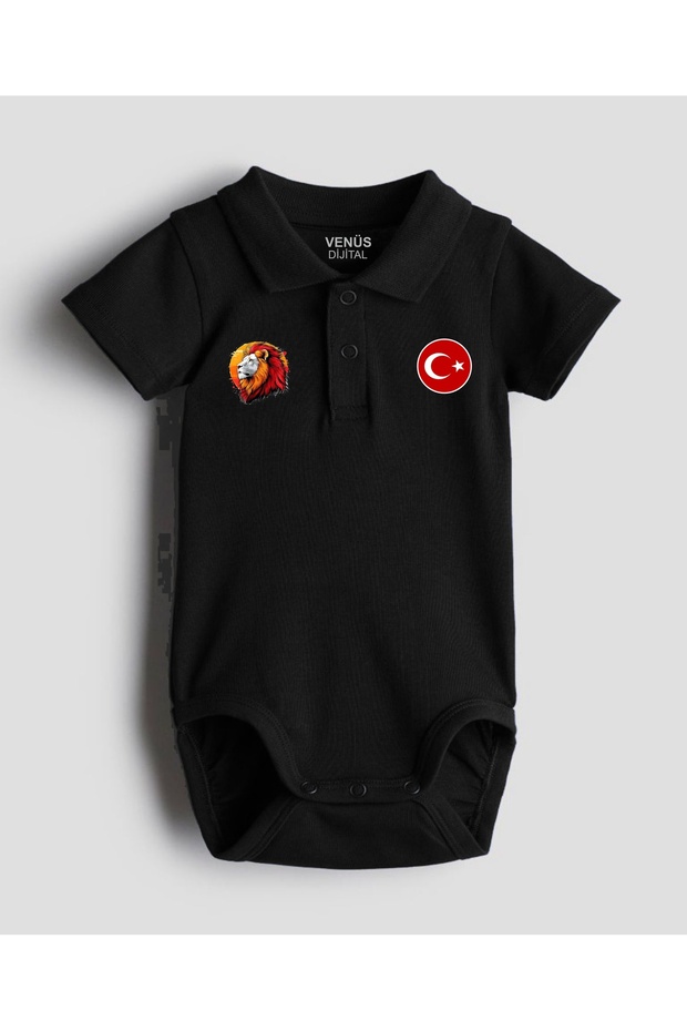 Fan Lion Turkey Printed Polo Collar Baby Body Zibin