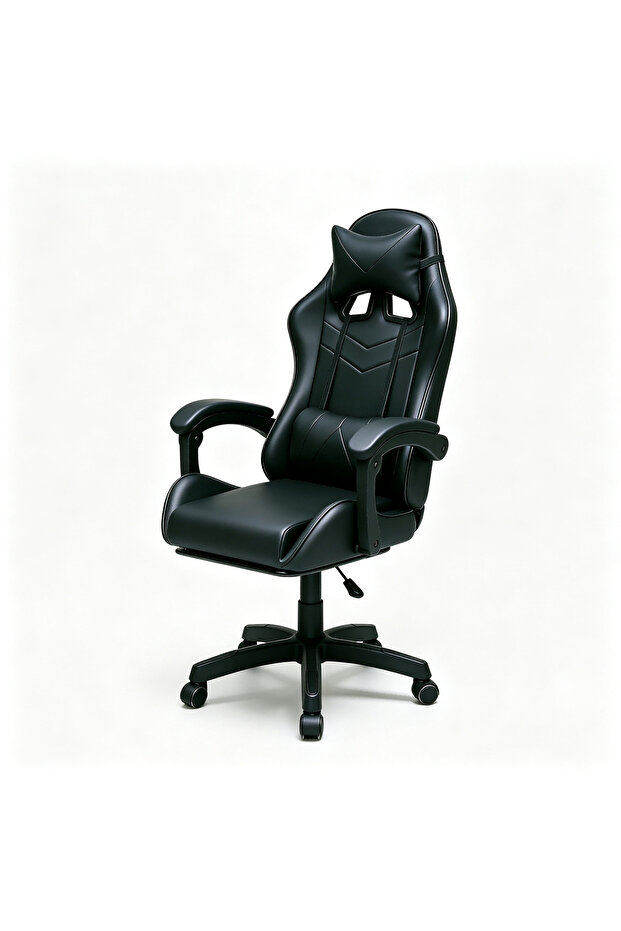 Ergonomic Gaming Chair with Thick Comfort Padding, Adjustable Reclining Backrest, 360° Swivel E-Sports Office Chair for Gaming & Working