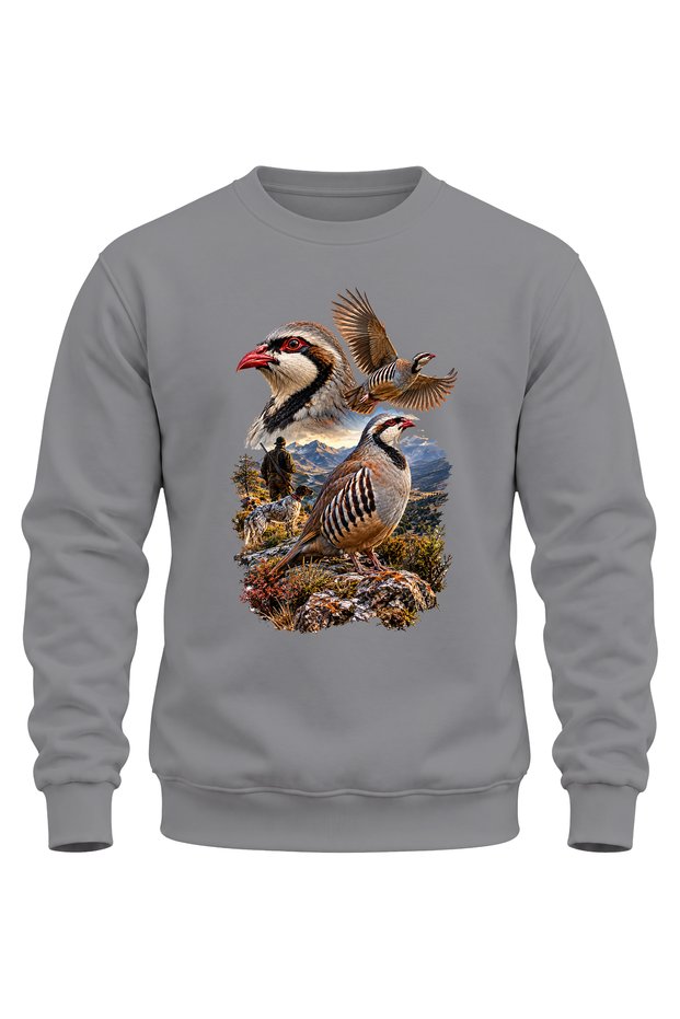 Hunting Themed Hunter and Hunting Dog Printed Sweatshirt – Hunting Outdoor Design