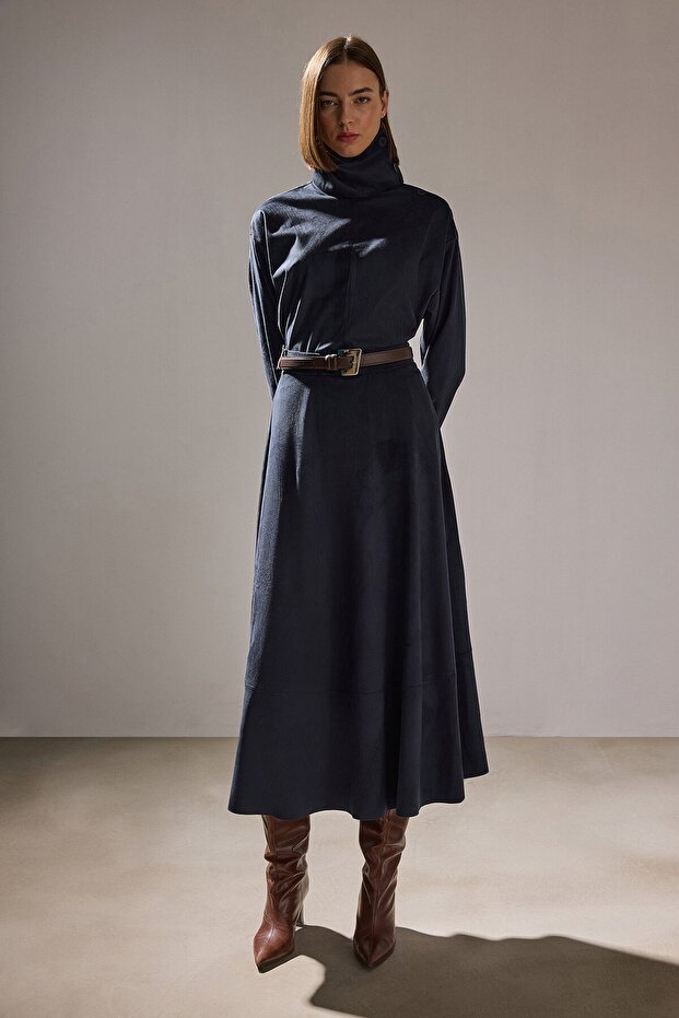 A-Cut Suede Skirt