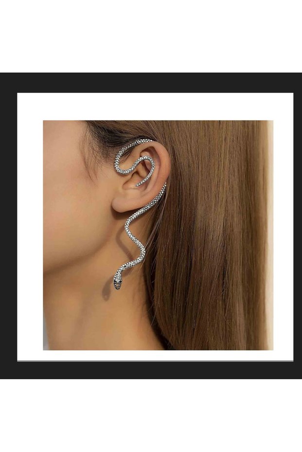 1Pc Punk Snake Ear Climber Earrings, Snake Ear Cuff Wrap Earrings, Gothic Snake Earrings, Snake Reptile Earrings, Piercing Earrings, Cool Animal Jewelry for Women and Girls