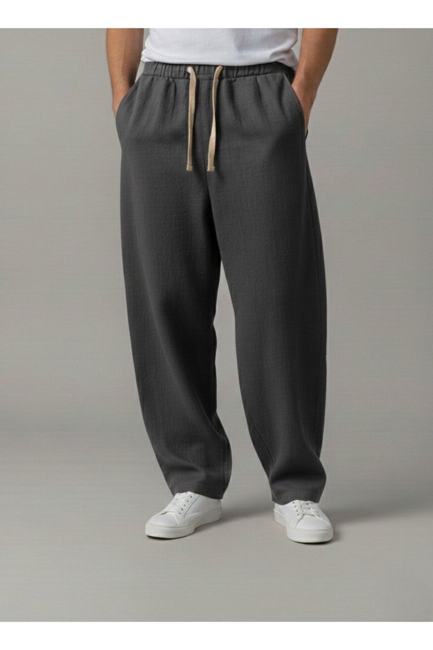 Men's Flam Ham Linen Baggy Jogger Pants