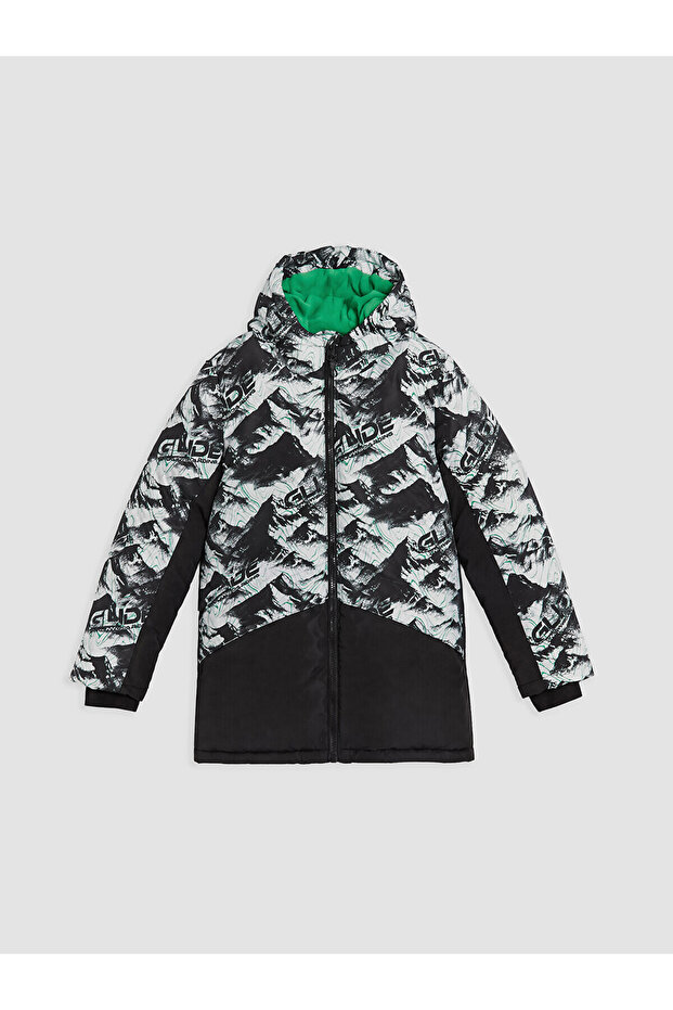 Two Mt Shop Quality Lcw Kids Black Hooded Boys' Inflatable Coat