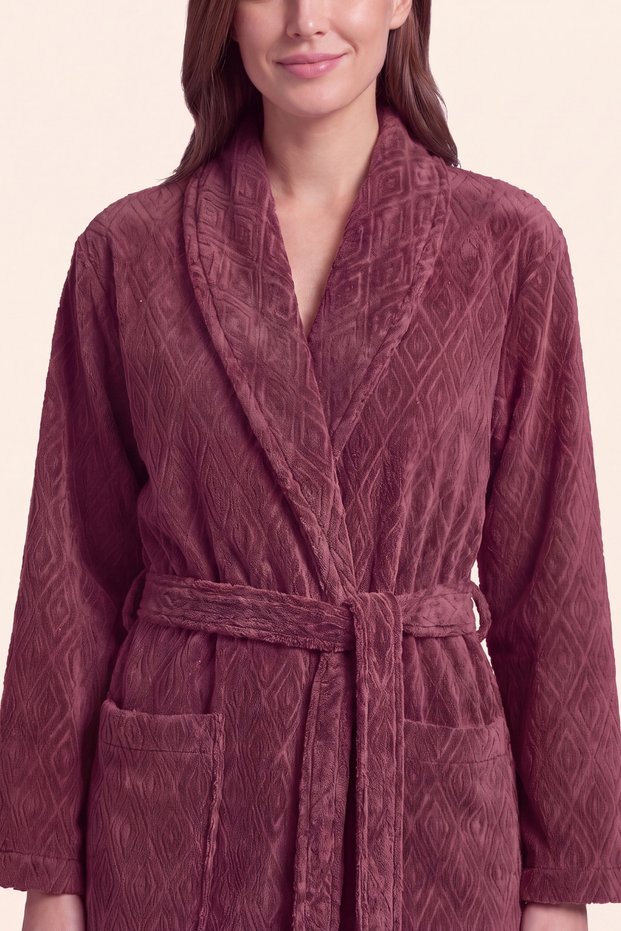 Prado Şalyaka Women's - Men's Bathrobe | Unisex Bathrobe - Dressing Gown | Water Absorbent - 100% Cotton