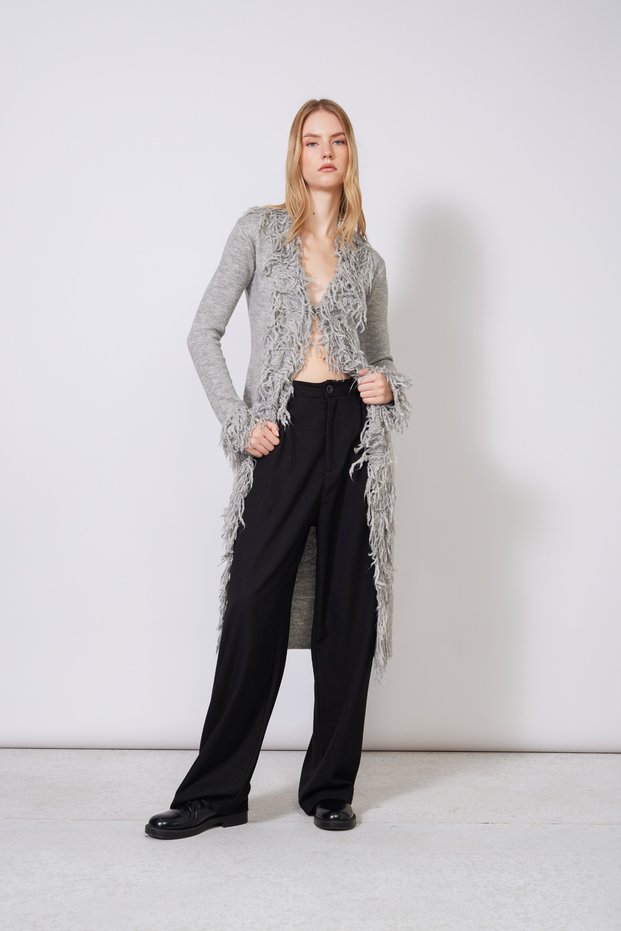 Long Cardigan with Tassel