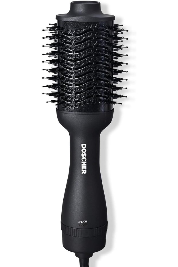 1200Watt Hair Dryer Brush – 75mm Oval Hot Air Brush for Smooth, Frizz-Free Volume | Blow Dryer & Hair Styling Tool (Black)