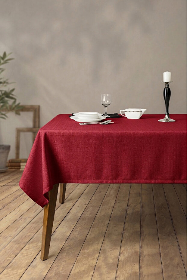 Burgundy Tablecloth - Stain Resistant and Stylish Design - Grande