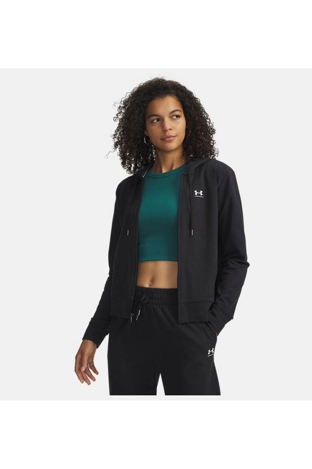 Sport Terry Zippered Black Women's Jacket 6011017-001