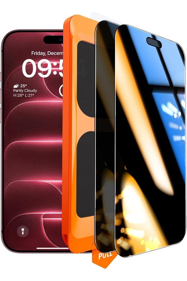 URBAN for iPhone 18 Pro Max Privacy Screen Protector, Bubble Free, 2 Pack 25° Anti Spy, Data Protect