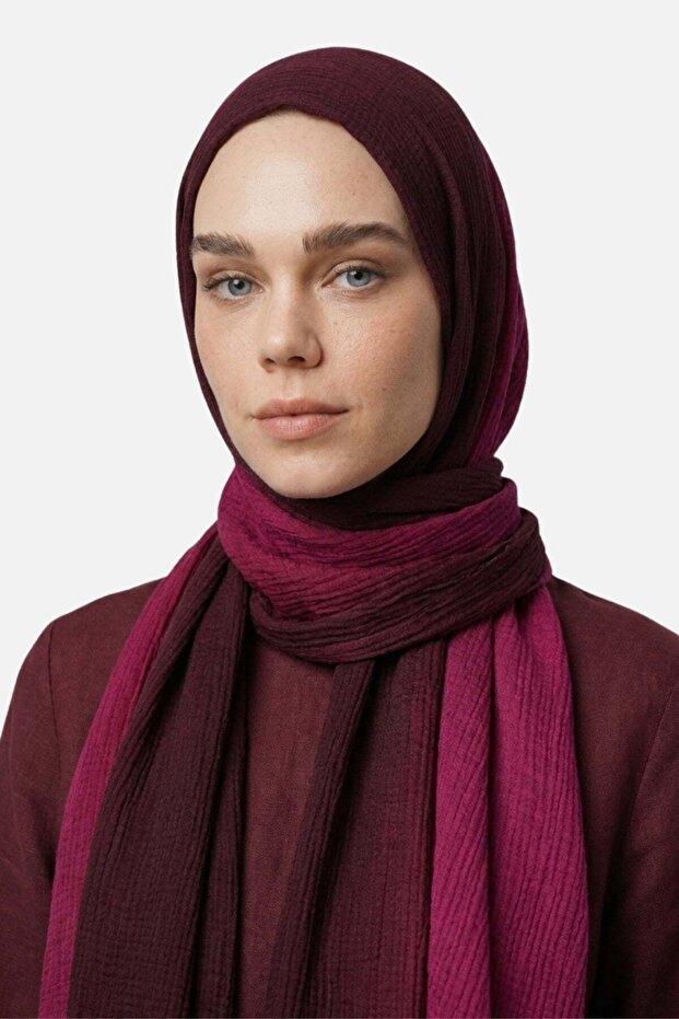 Gradient Muslin Shawl Cherry Rotten