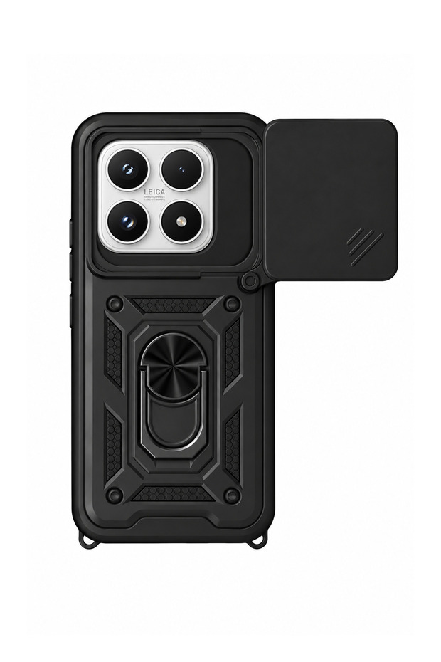 Glide Series Mi 17 Compatible Case with Sliding Camera Protection and Ring Stand