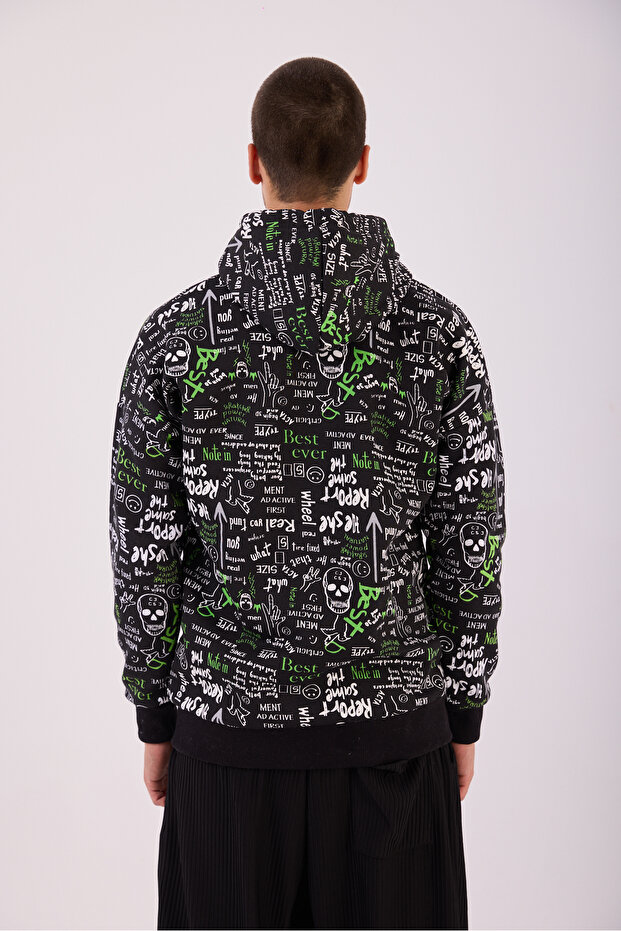 Men's Graffiti Patterned Sweatshirt